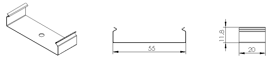 類型 1，金屬夾