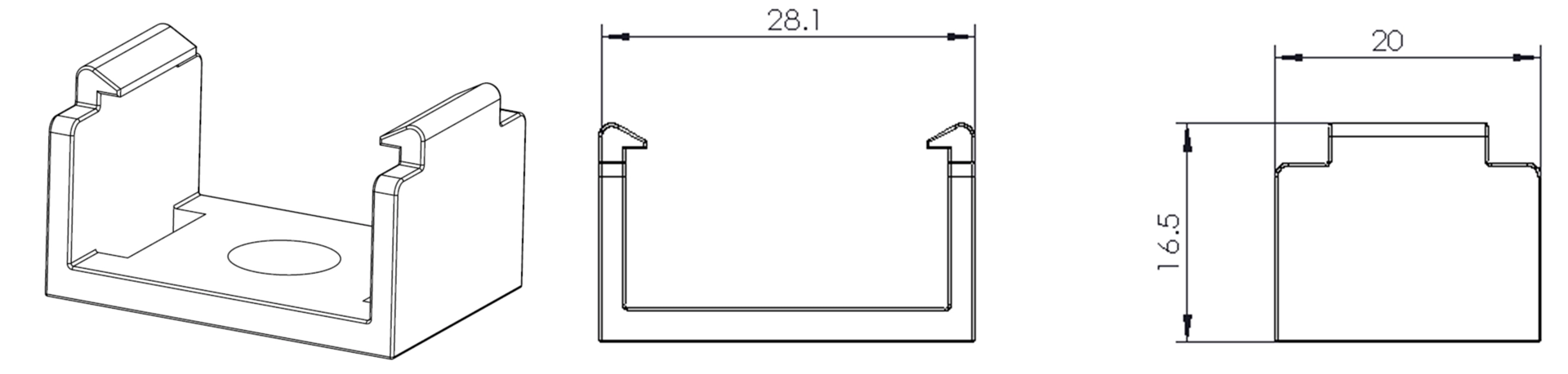 類型 1，室內應用透明夾