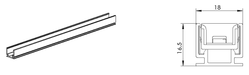 Type1，戶外應用的AL型材（每根1米，可切割成任何需要的長度）